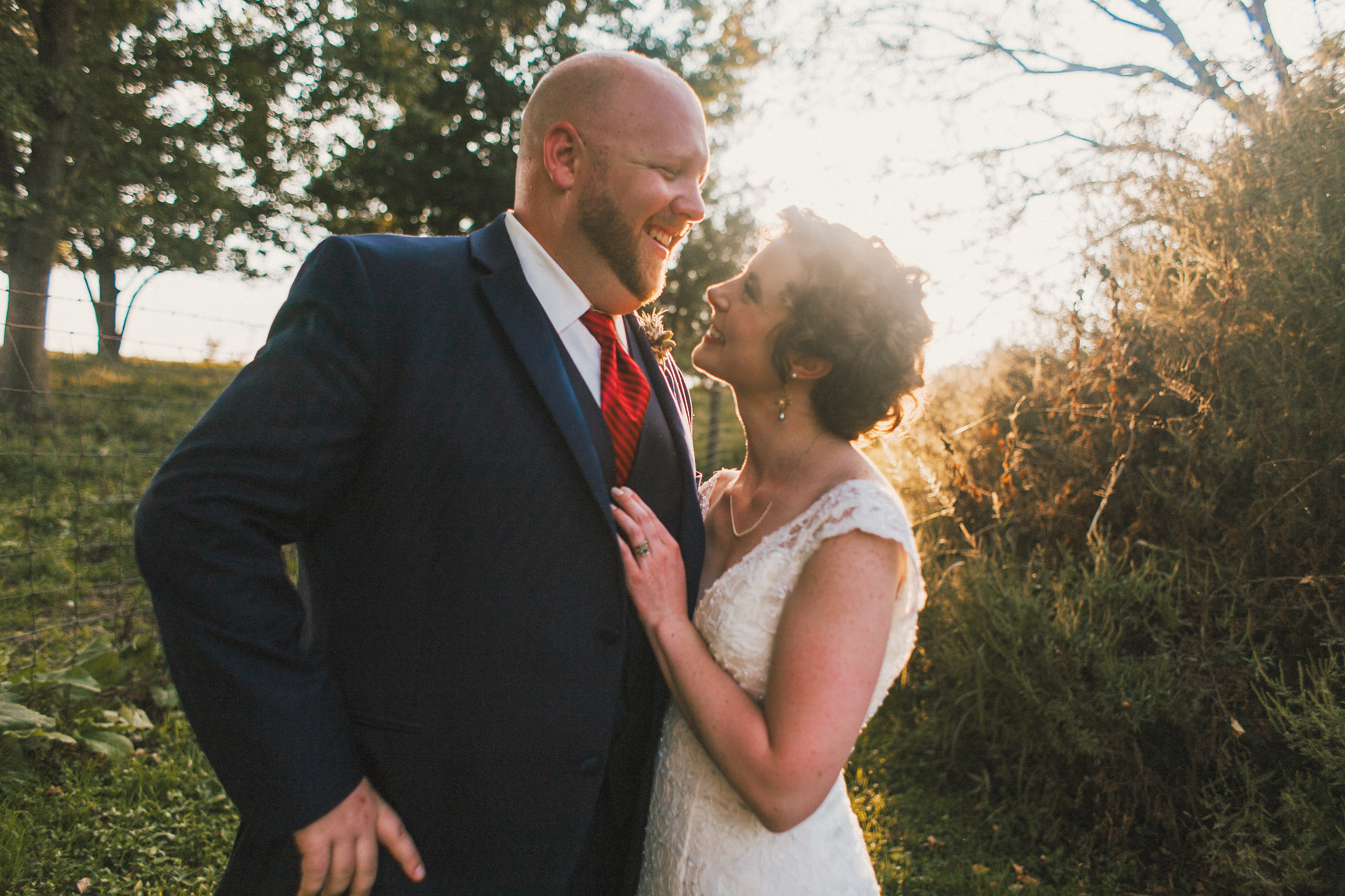 Portrait of Bride and Groom at Warrenwood Manor, photo by Cassie Lopez Photography