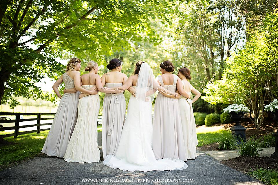 Bridal Party in Champagne Estate Wedding, Photo by The Kings Daughter Photography
